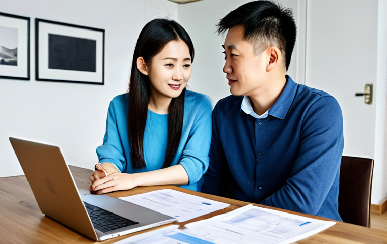 주택담보대출의 세금적 측면 고려하기 - Tax Planning at Home**

"A young Chinese couple, fully clothed in casual attire, sitting at a table ...